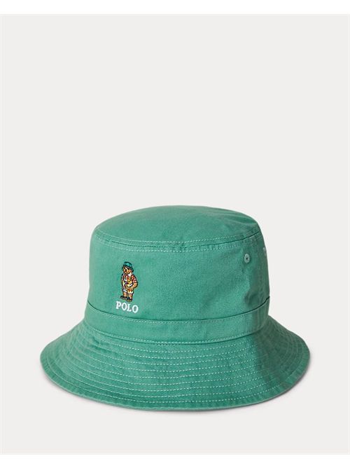 Cappello bob Polo Bear in twill verde RALPH LAUREN | 322935716002VERDE
